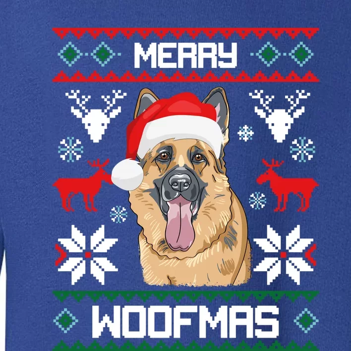 Ger Shepherd Merry Woofmas Cool Gift Christmas Dog Gift Toddler Sweatshirt