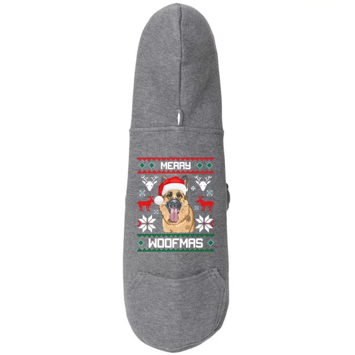 Ger Shepherd Merry Woofmas Cool Gift Christmas Dog Gift Doggie 3-End Fleece Hoodie