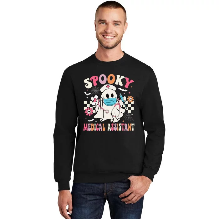 Groovy Spooky Medical Assistant Cute Halloween Med Assistant Sweatshirt