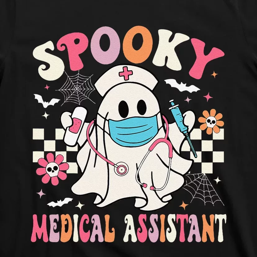 Groovy Spooky Medical Assistant Cute Halloween Med Assistant T-Shirt