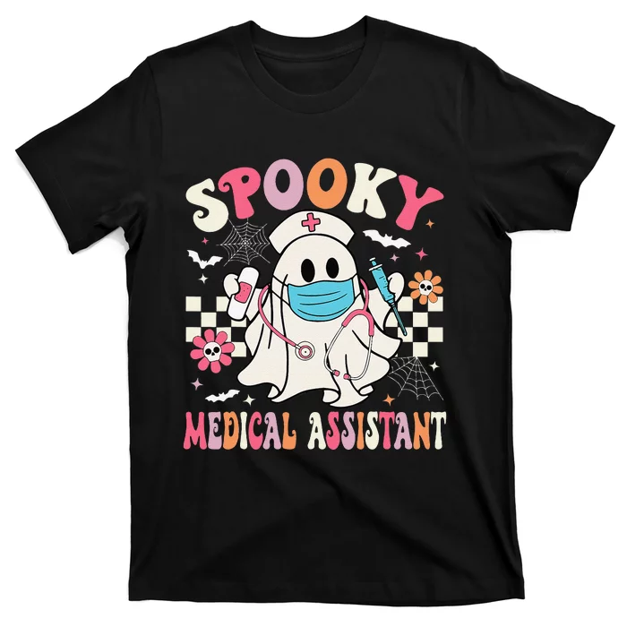 Groovy Spooky Medical Assistant Cute Halloween Med Assistant T-Shirt