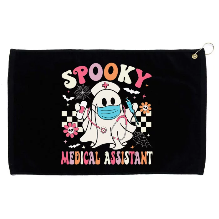 Groovy Spooky Medical Assistant Cute Halloween Med Assistant Grommeted Golf Towel