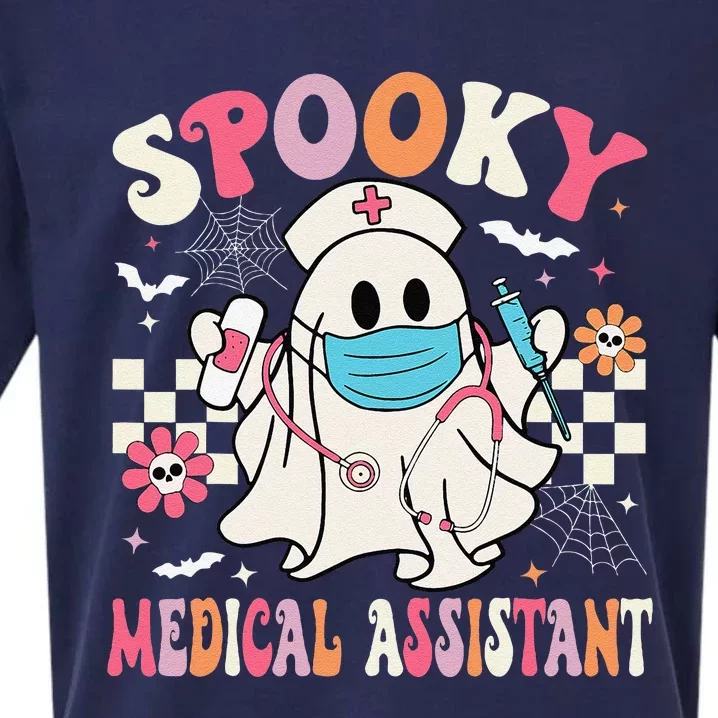 Groovy Spooky Medical Assistant Cute Halloween Med Assistant Sueded Cloud Jersey T-Shirt