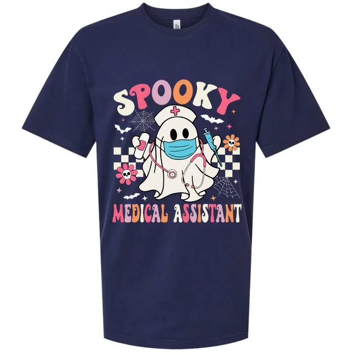 Groovy Spooky Medical Assistant Cute Halloween Med Assistant Sueded Cloud Jersey T-Shirt