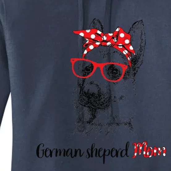 German Shepherd Mom Happy Mother's Day Red Headband Gift Women's Pullover Hoodie