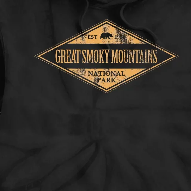 Great Smoky Mountains National Park Retro Tie Dye Hoodie