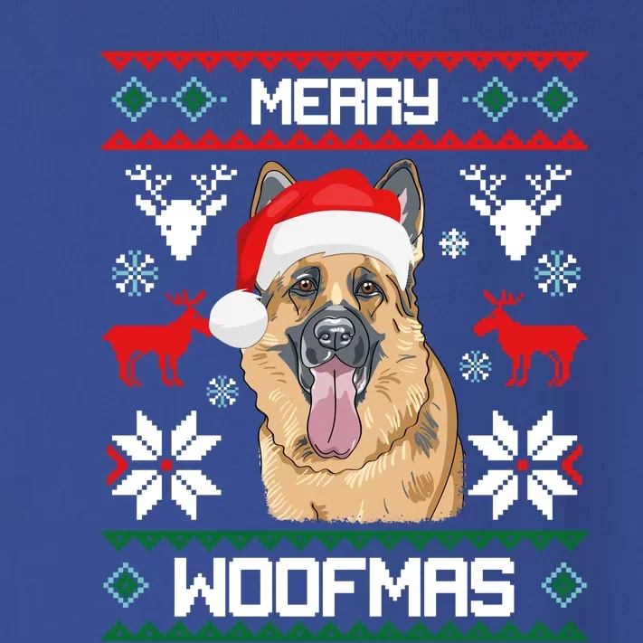 Ger Shepherd Merry Woofmas Gift Christmas Dog Gift Toddler Long Sleeve Shirt