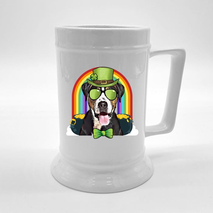 Greater Swiss Mountain Dog Funny St Patricks Day Funny Gift Front & Back Beer Stein