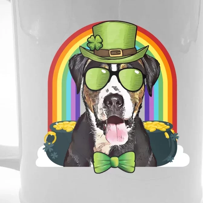 Greater Swiss Mountain Dog Funny St Patricks Day Funny Gift Front & Back Beer Stein