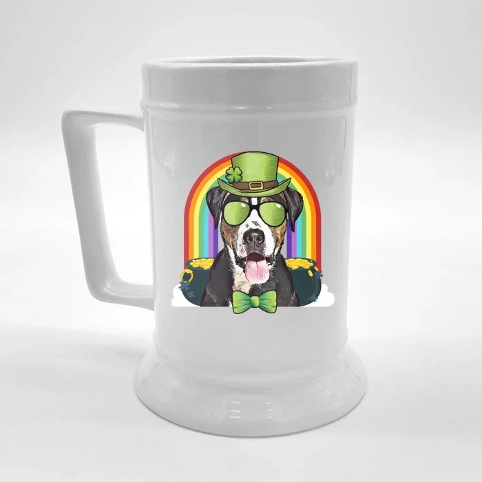 Greater Swiss Mountain Dog Funny St Patricks Day Funny Gift Front & Back Beer Stein