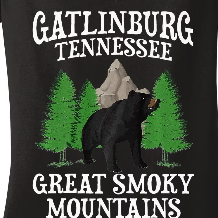 Great Smoky Mountains National Park Gatlinburg Tennessee USA Women's V-Neck T-Shirt