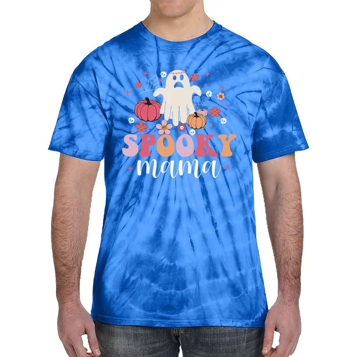 Groovy Spooky Mama Ghost Lover Halloween His/Her Gift Tie-Dye T-Shirt