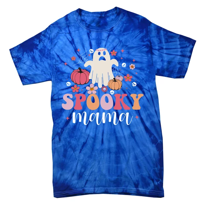 Groovy Spooky Mama Ghost Lover Halloween His/Her Gift Tie-Dye T-Shirt