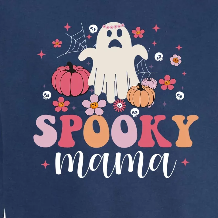 Groovy Spooky Mama Ghost Lover Halloween His/Her Gift Garment-Dyed Sweatshirt