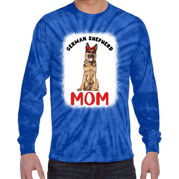 Ger Shepherd Mom Mama Dog Lover Owner Bleached Gsd Gift Tie-Dye Long Sleeve Shirt