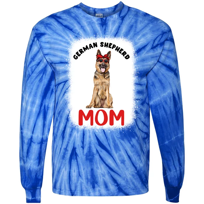 Ger Shepherd Mom Mama Dog Lover Owner Bleached Gsd Gift Tie-Dye Long Sleeve Shirt