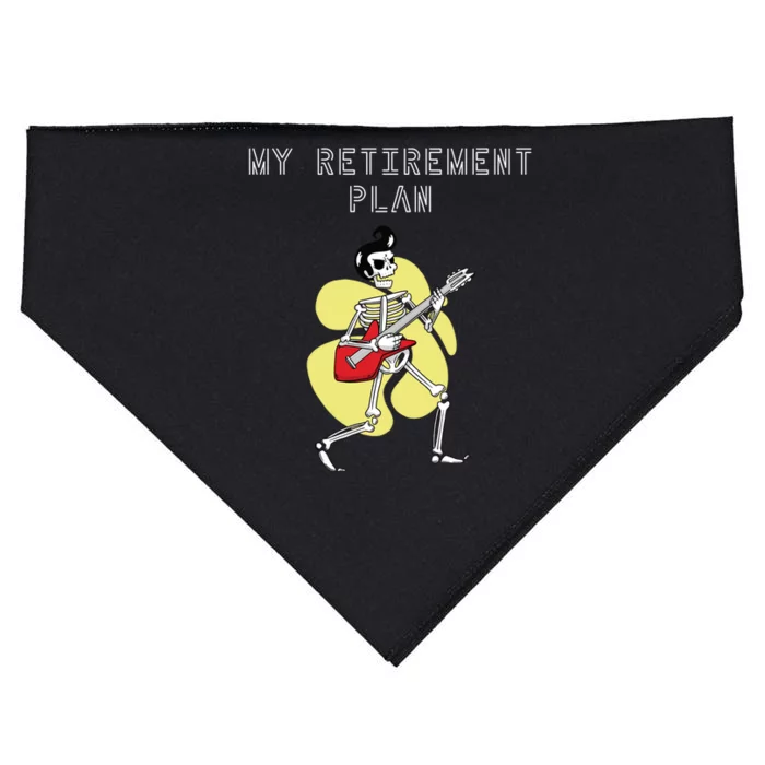 Guitar Saying: My Retiret Plan Gift USA-Made Doggie Bandana