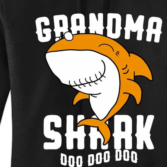 Grandma Shark Mommy Birthday Halloween Christmas Women's Pullover Hoodie