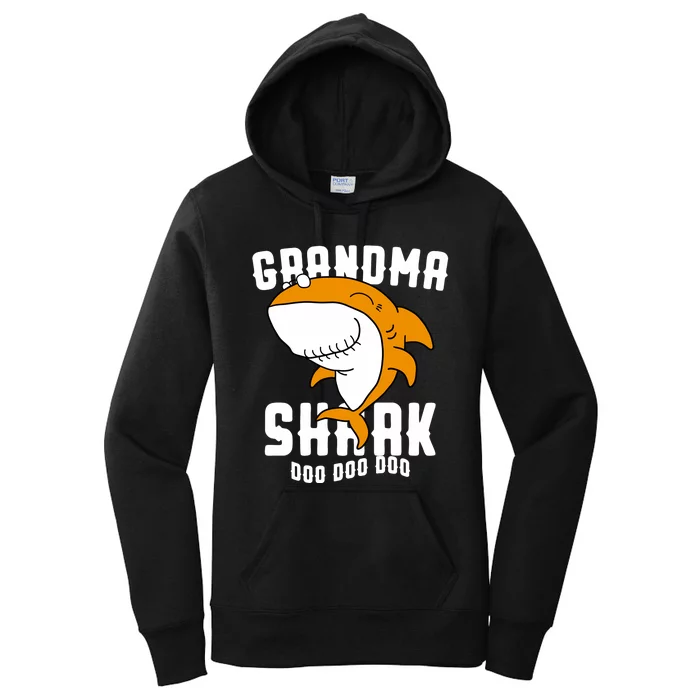 Grandma Shark Mommy Birthday Halloween Christmas Women's Pullover Hoodie