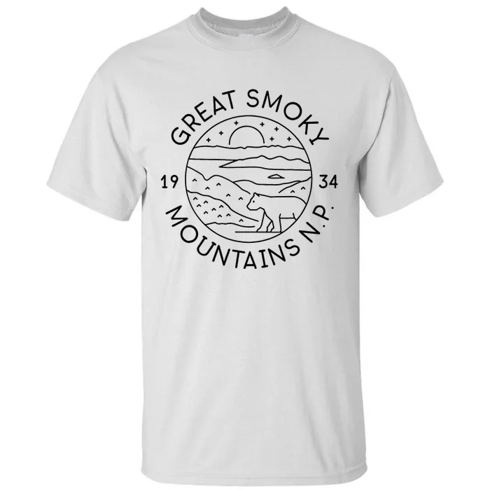 Great Smokey Mountains National Park 1934 Tennessee NC Tall T-Shirt