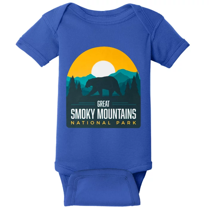 Great Smoky Mountains National Park Bear Hiking Souvenir Gift Baby Bodysuit