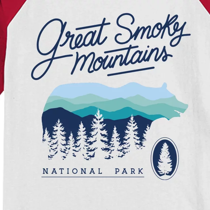 Great Smoky Mountains National Park Kids Colorblock Raglan Jersey