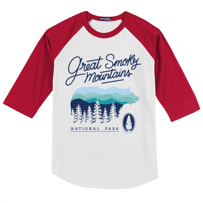 Great Smoky Mountains National Park Kids Colorblock Raglan Jersey