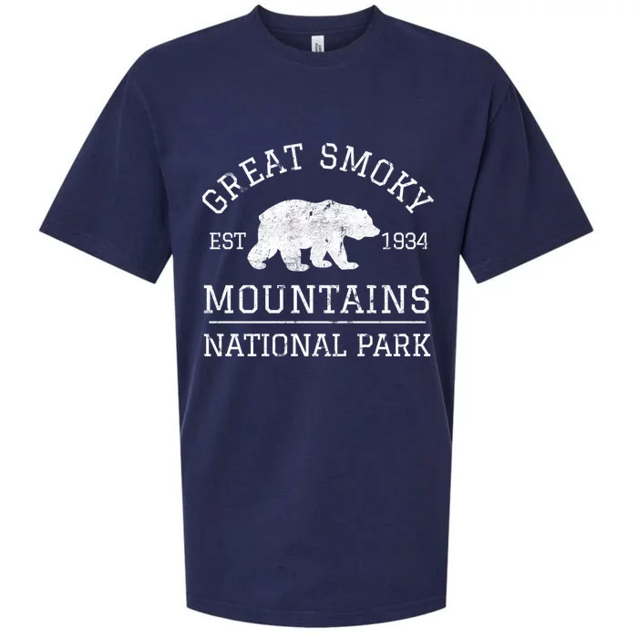 Great Smoky Mountains National Park Tennessee Bear Hiking Gift Sueded Cloud Jersey T-Shirt