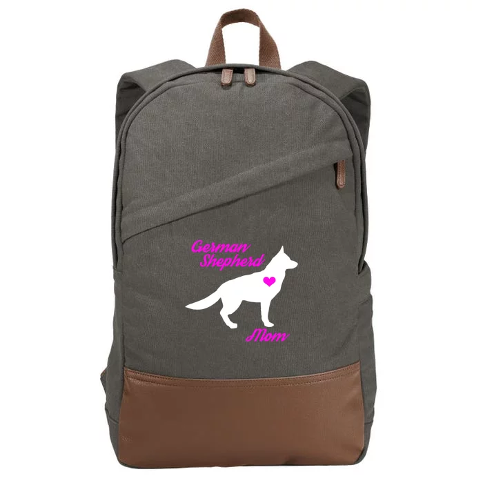 Ger Shepherd Mom Gift Ger Shepherd Dog Cute Gift Cotton Canvas Backpack