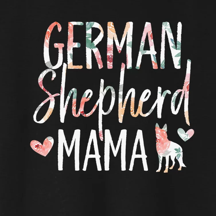 German Shepherd Mama Dog Lover for Mom Owner Women's Crop Top Tee