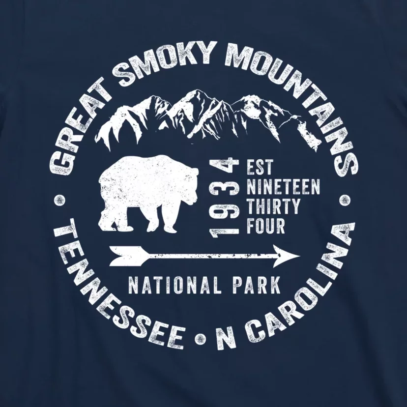 Great Smoky Mountains National Park NC TN Grunge Art Novelty T-Shirt