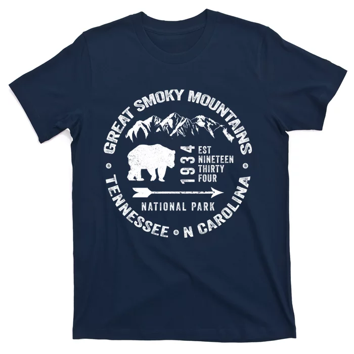 Great Smoky Mountains National Park NC TN Grunge Art Novelty T-Shirt