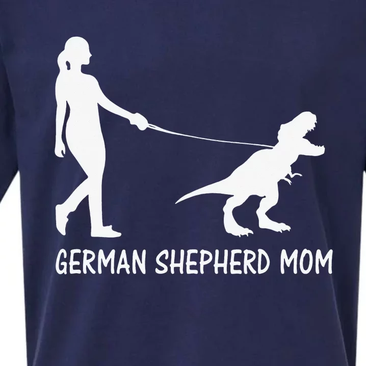 German Shepherd Mom Dinosaur GSD Owners Trex Mother Sueded Cloud Jersey T-Shirt