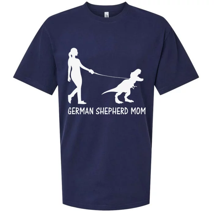 German Shepherd Mom Dinosaur GSD Owners Trex Mother Sueded Cloud Jersey T-Shirt