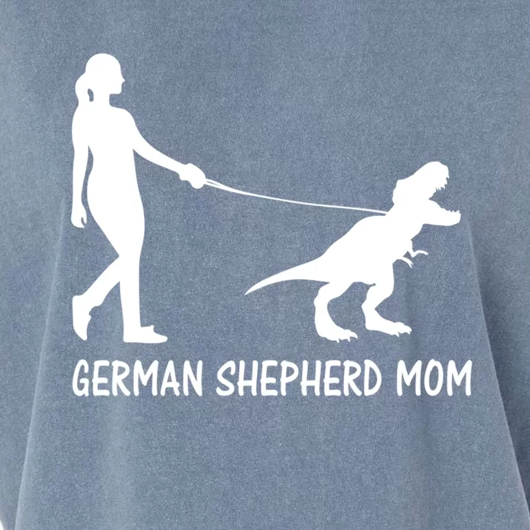 Ger Shepherd Mom Dinosaur Gsd Owners Trex Mother Funny Gift Garment-Dyed Women's Muscle Tee