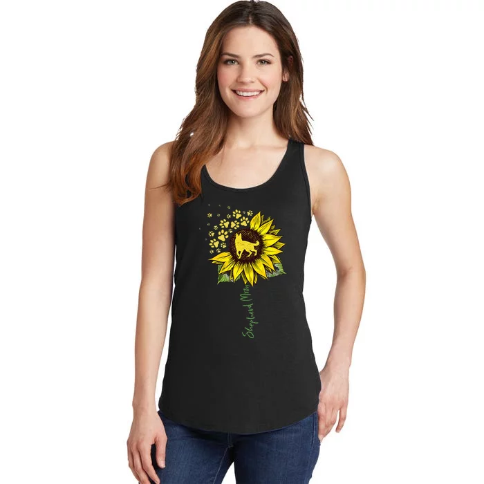 German Shepherd Mom Sunflower Shepherd Gifts Dog Mom Mama Ladies Essential Tank