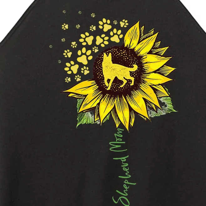 German Shepherd Mom Sunflower Shepherd Gifts Dog Mom Mama Women’s Perfect Tri Rocker Tank