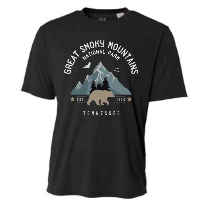 Great Smoky Mountains National Park Tennessee Camping Cooling Performance Crew T-Shirt