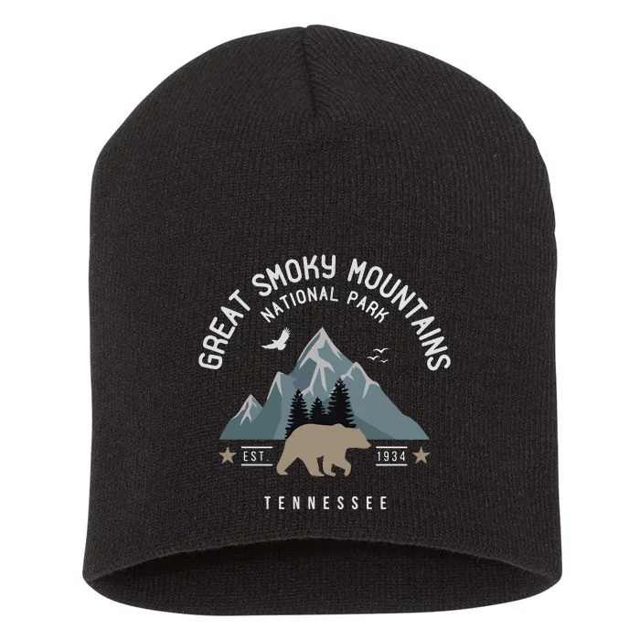 Great Smoky Mountains National Park Tennessee Camping Short Acrylic Beanie