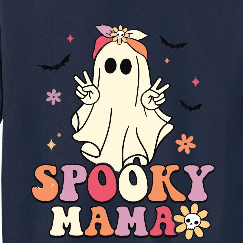 Groovy Spooky Mama Birthday Family Matching Halloween Tall Sweatshirt