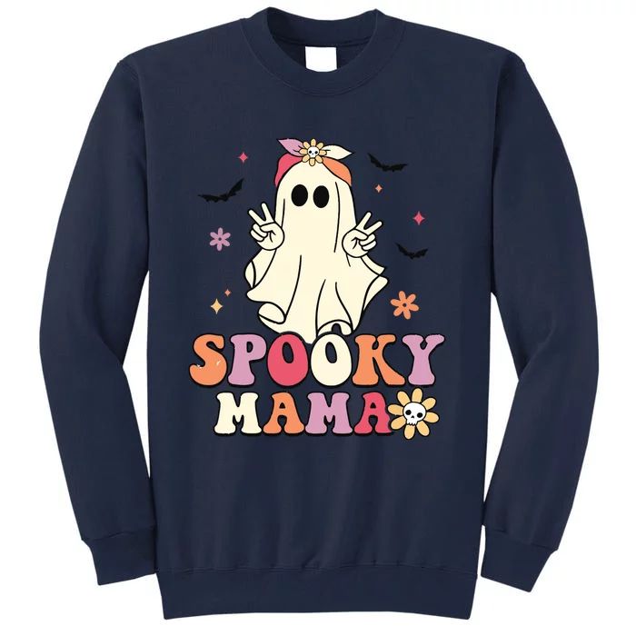 Groovy Spooky Mama Birthday Family Matching Halloween Tall Sweatshirt