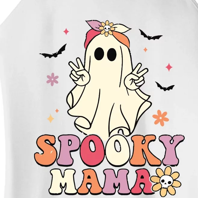 Groovy Spooky Mama Birthday Family Matching Halloween Women’s Perfect Tri Rocker Tank