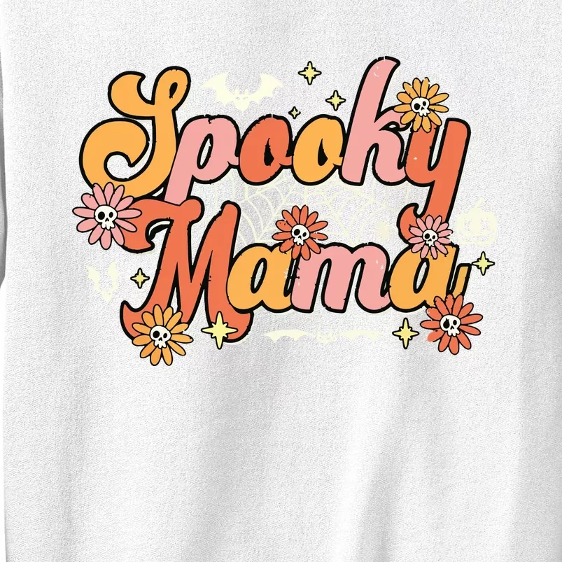 Groovy Spooky Mama Retro Halloween Ghost Witchy Spooky Mom Sweatshirt