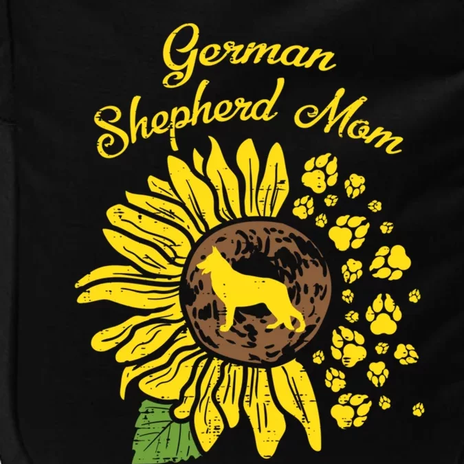 Ger Shepherd Mom Sunflower Paws K9 Dog Lover Owner Gift Impact Tech Backpack