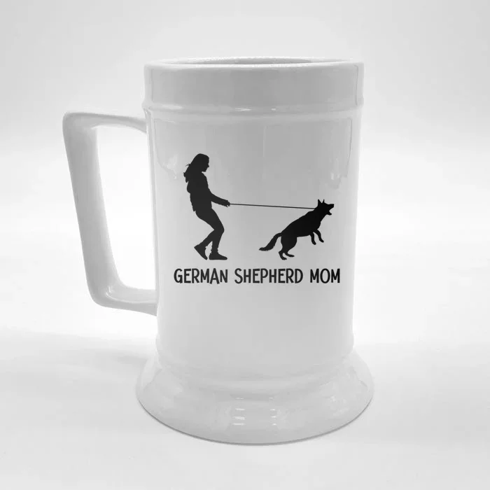 Ger Shepherd Mom Shepherd Lover Funny Ger Shepherd Mom Gift Front & Back Beer Stein