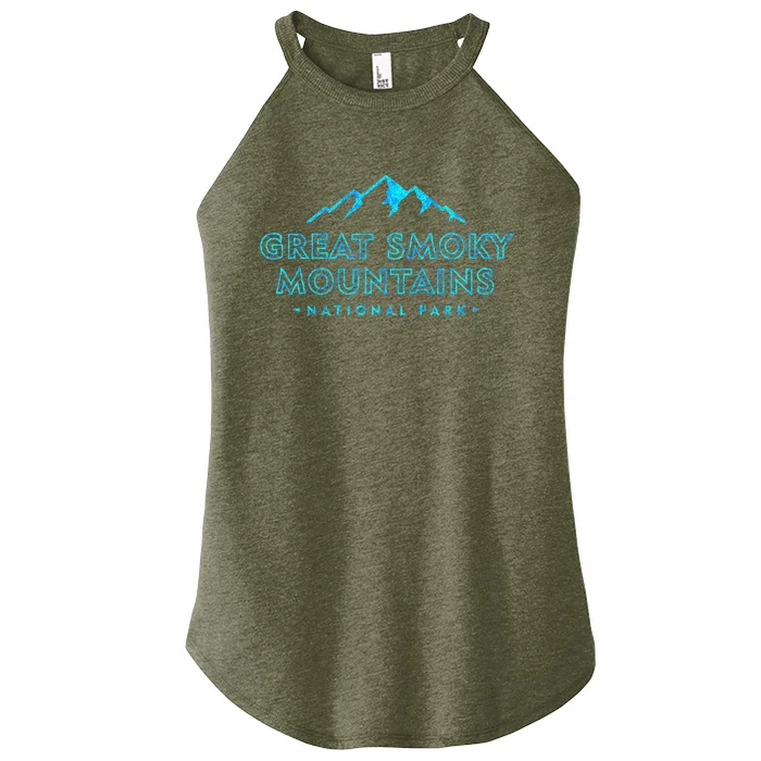 Great Smoky Mountains National Park Retro Women’s Perfect Tri Rocker Tank