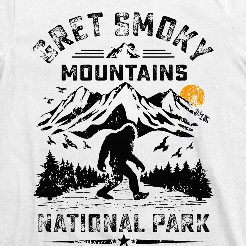 Great Smoky Mountains National Park Sunset Bigfoot Sasquatch T-Shirt