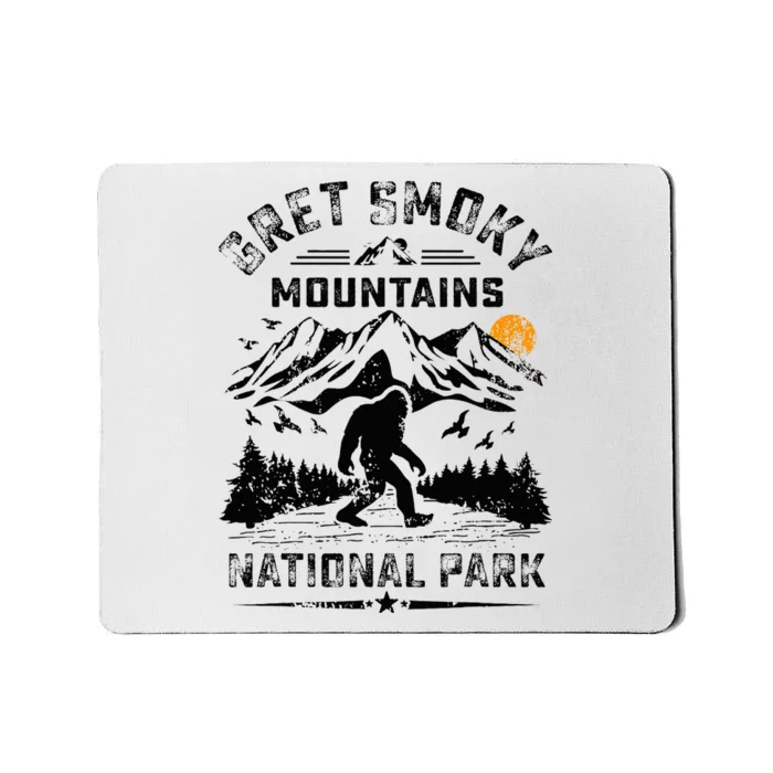 Great Smoky Mountains National Park Sunset Bigfoot Sasquatch Mousepad