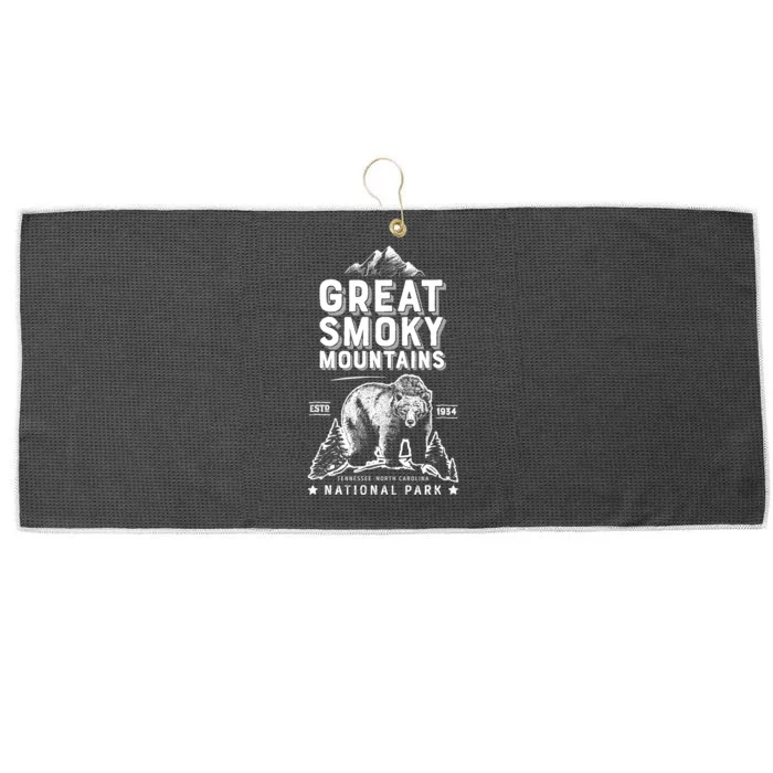 Great Smoky Mountains National Park Bear Vintage Large Microfiber Waffle Golf Towel