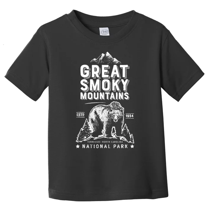 Great Smoky Mountains National Park Bear Vintage Toddler T-Shirt